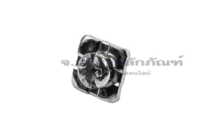[E] น็อตยึดสายไฟ สแตนเลสชุบนิกเกิ้ล M3x6 mm พร้อมแหวนทรงสี่เหลี่ยม ขนาด 8x8 mm